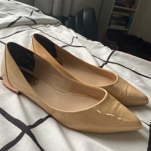 Ted Baker Shoes | Ted Baker Womens Ballet Flats Patent Leather Pale Pink Pointed Toe 40.5 (10 US) | Color: Pink | Size: 10 | Paigereneeposh's Closet